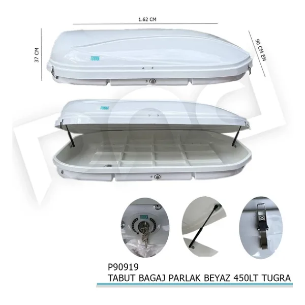 Tabut Bagaj Parlak Beyaz 450lt Tuğra