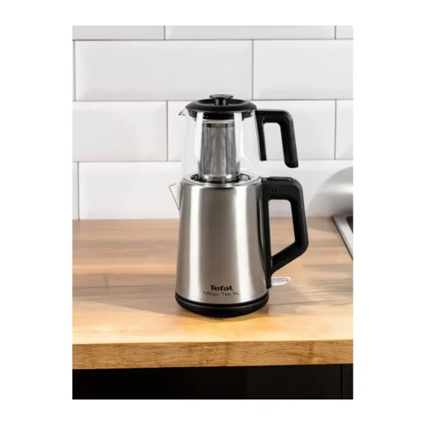 Tefal Xl Aile Boyu Kapasite Cam Çay Makinesi, 1.2 L Çaydanlık, 1.8l Su Isıtıcı - Paslanmaz Çelik, Sıcak Tutma - Otomatik Kapanma - Inox