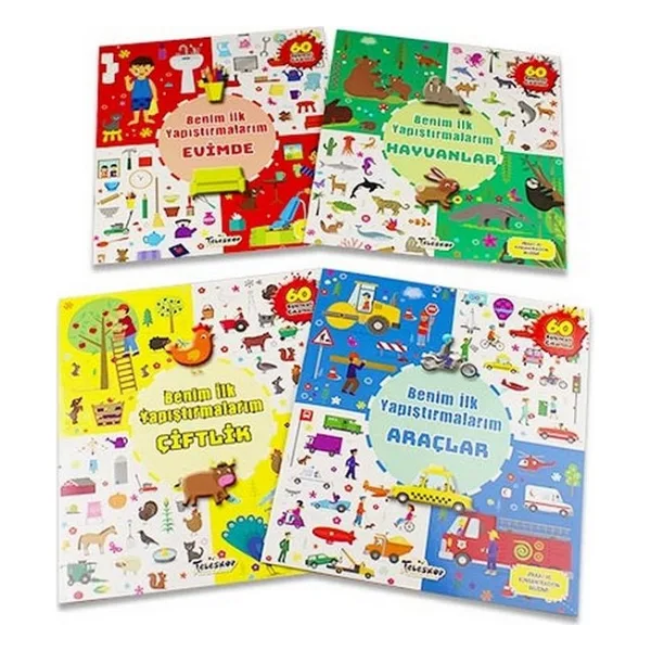 Teleskop Popüler Bilim Benim Ilk Yapıştırmalarım Seti 4 Kitap