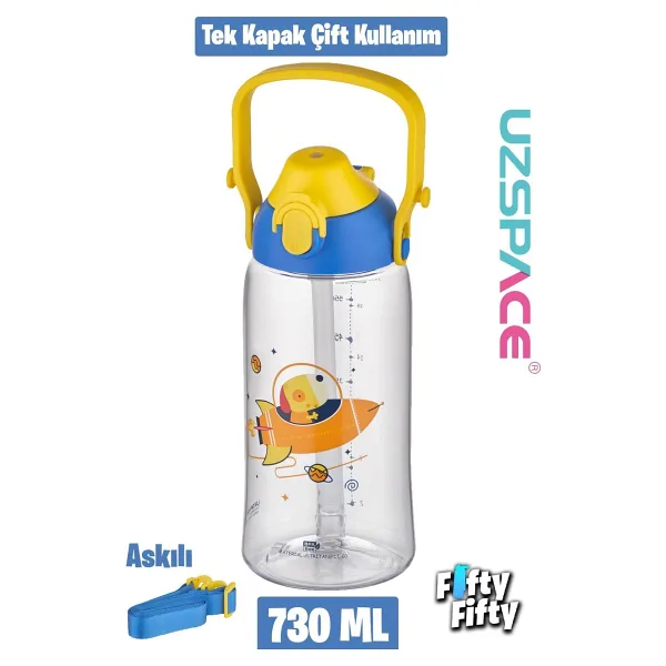 Uzspace 2203 730 ml Tritan Pipetli Çocuk Matarası