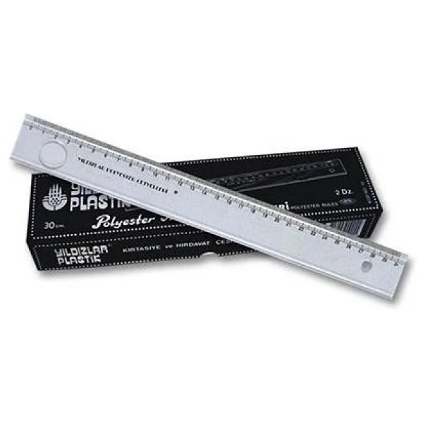 Yıldızlar Kod:010 Mercekli Cetvel Plastik 30 Cm