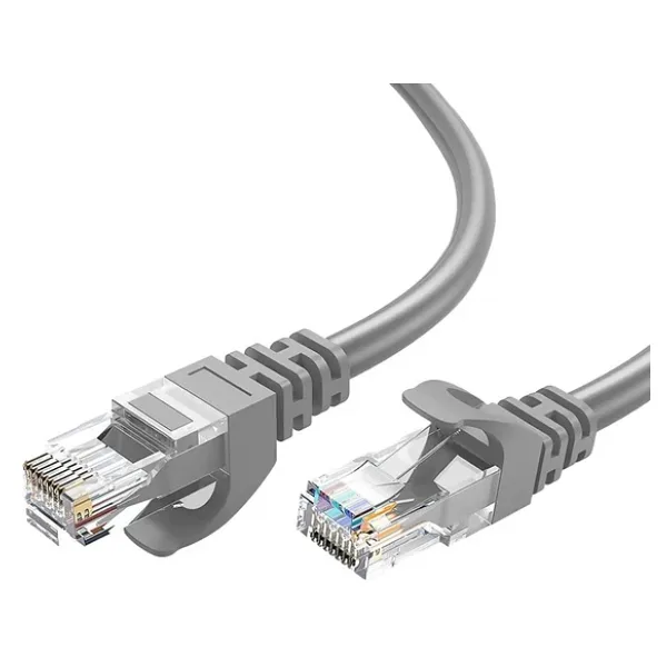 15 metre, Ethernet Kablosu, Ağ Kablosu, LAN, Cat6, Modem İnternet Kablosu, Gri,