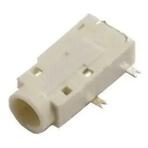 3.5mm Stereo 4-Pin SMD Jack Dişi - Beyaz