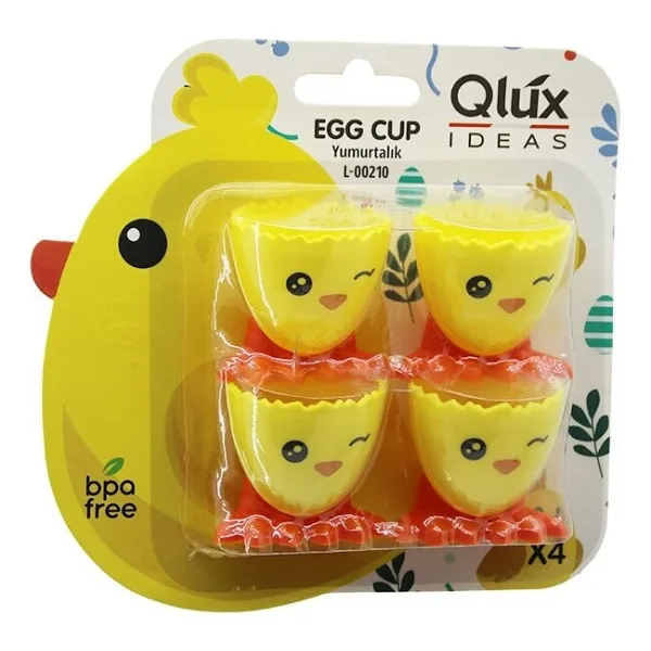 4pcs Yumurtalık Emoji Desen Renkli Plastik Civciv Ayaklı Kırık Yumurta Kabuk Model