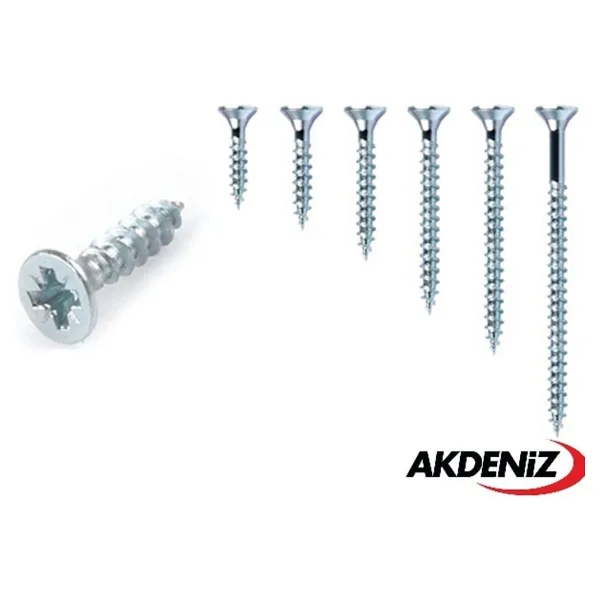 Akdeniz 4.0X50 Sunta Vidası Çinko 500 Adet