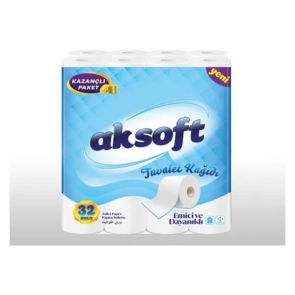 Aksoft 2 Katlı 32'li Tuvalet Kağıdı