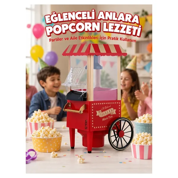 Astraltech Sıcak Hava Teknolojili Yapışmaz Popcorn Makinesi
