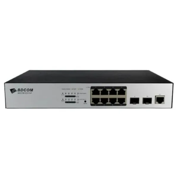 BDCOM S2500-8P2S 8 PORT 10/100/1000 8 PORT POE 2 X SFP 140W LAYER 3 YÖNETİLEBİLİR RACK MOUNT SWITCH