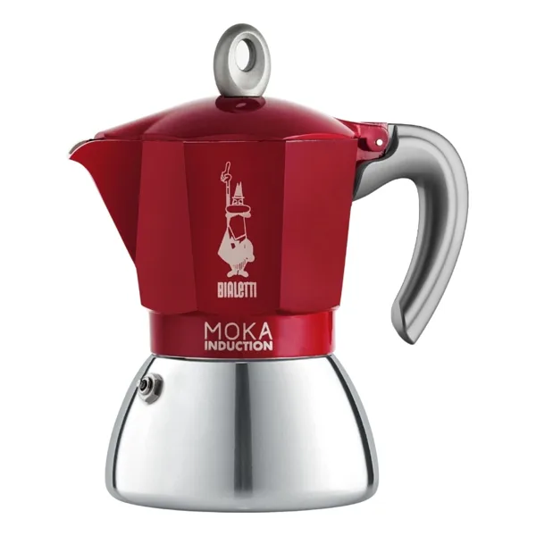 Bialetti İndüksiyon Tabanlı Kırmızı 4 Cup Moka Pot