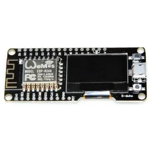 D-Duino Esp8266 0.96 Inch Oled Ekranlı Wifi Geliştirme Kartı