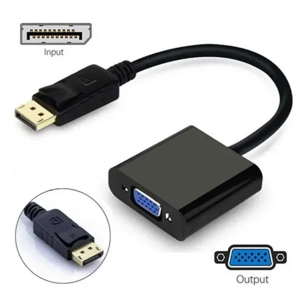 Display Port - VGA Çevirici Dönüştürücü Adaptör