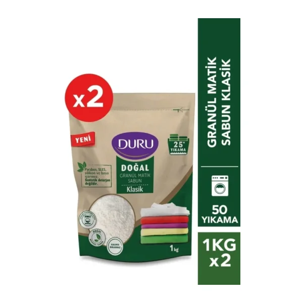 Duru Klasik Granül Matik Sabun 1 kg 2'li