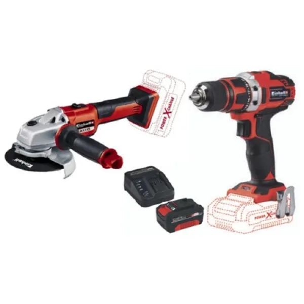 Einhell Axxio Kömürsüz Avuç Taşlama Te-Cd 18/40 Li Vidalama 18V 4.0AH Akü ve Şarj Ünitesi Seti