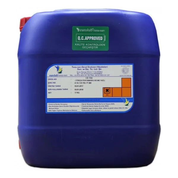 Eurolub Cx 735 17 Kg Kesme Yağı