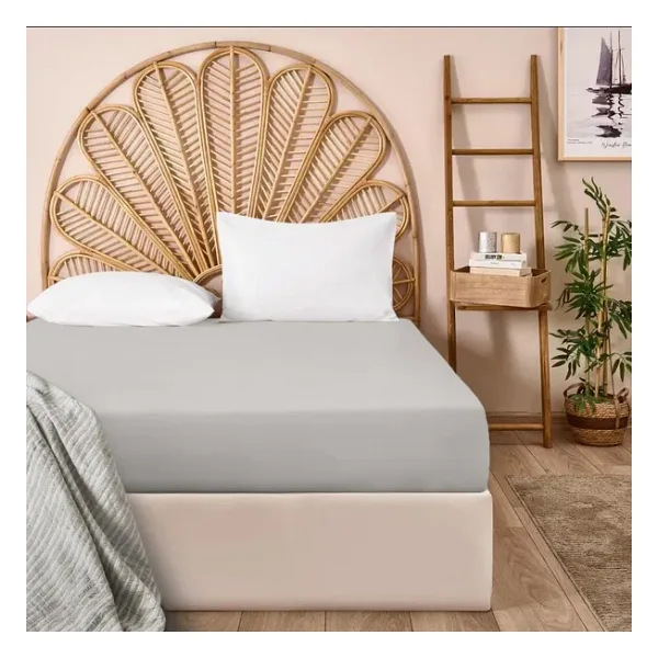 Evidea Soft Basic Gri 160x200 Cm Çift Kişilik Lastikli Çarşaf