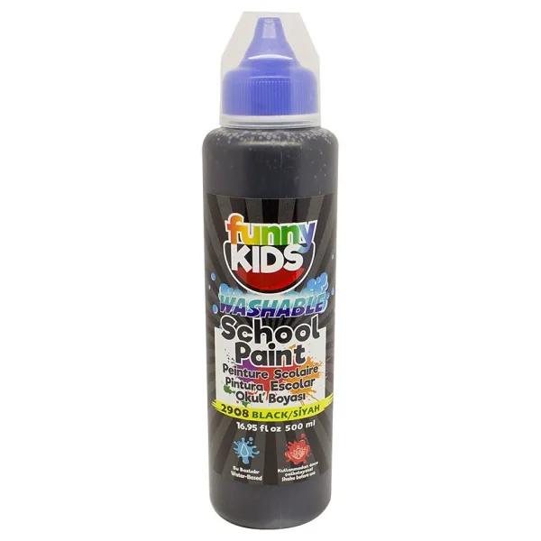 Funny Kids 500 ml Yıkanabilir Okul Boyası Siyah