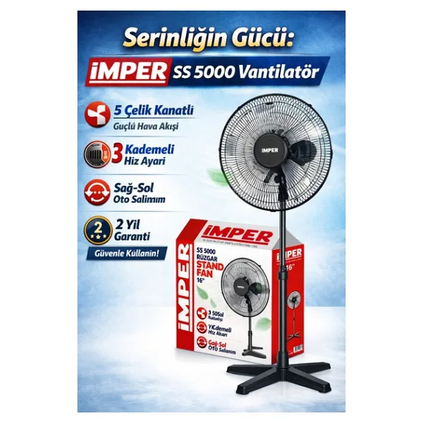 Germ Isı Imper 16INÇ 40 cm Sanayi Tipi Vantilatör Pervane Soğutucu 2yıl Garantili