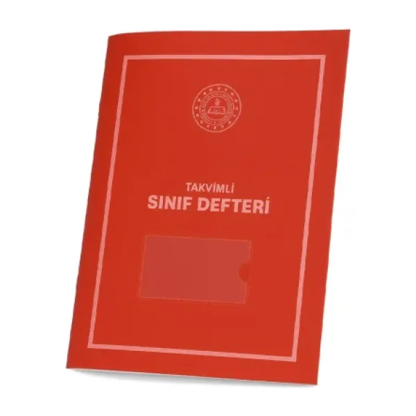 Gülpaş Takvimli Sınıf Defteri Kırmızı Plastik Kapak (İlkokul) 390