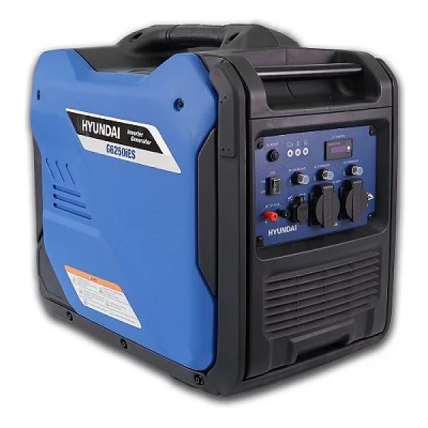 Hyundai G6250iES 7.8 kVA İpli/Marşlı Inverter Çanta Benzinli Jeneratör