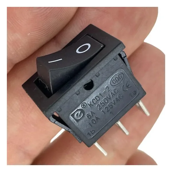 IC-125 Mini Işıksız Yaylı Anahtar OFF-MOM 3P