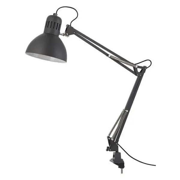Ikea Tertial Koyu Gri Çizim Ve Masa Lambası