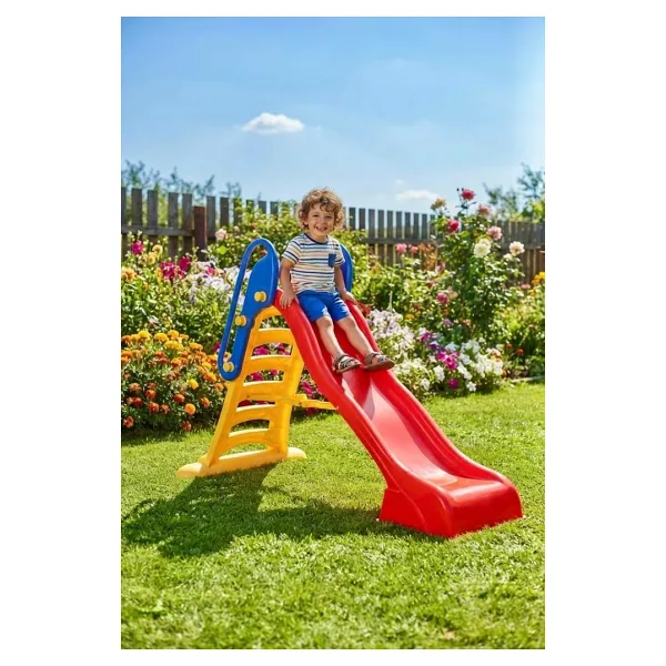 Katlanabilir Su Akışlı Maxi Su Kaydırağı (188 Cm)Kırmızı Sarı Çocuklar İçin Eğlenceli Kaydırak