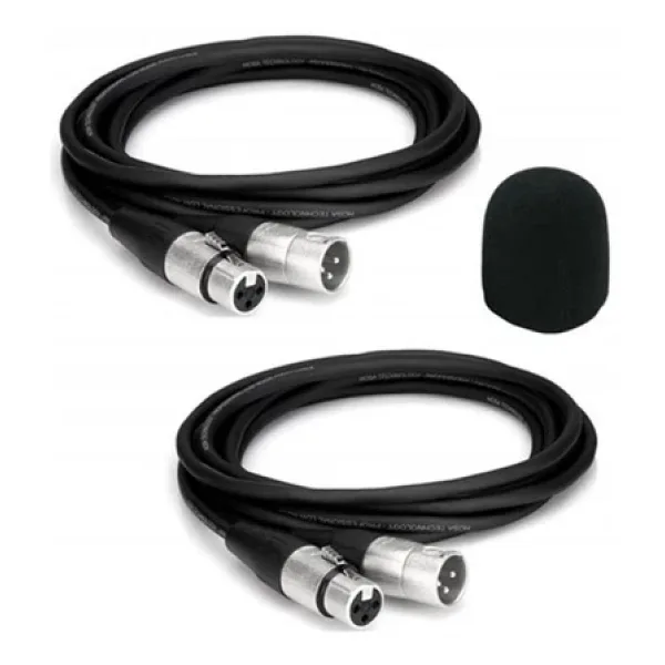 Lastvoice XLR TO XLR Stereo 5 Metre Mikrofon Kablosu 2Lİ SET Sünger Hediye (MC2105X)