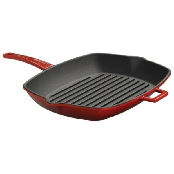 Lava LV P GT 2828 K0 R Döküm 28x28 cm Metal Saplı Kırmızı Izgara Tava