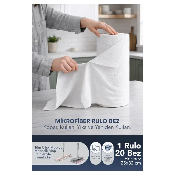 Lavine Mikrofiber Rulo Bez 20'li