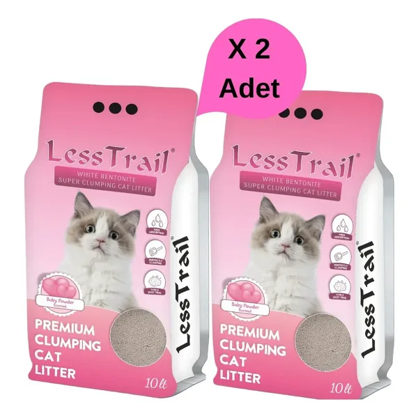 Less Trail Pudra Kokulu Kedi Kumu 10 Lt X 2 Adet 20 Lt