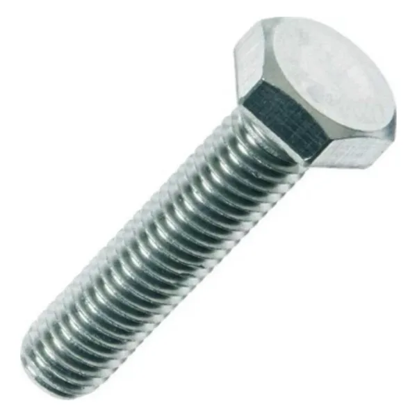 M10x60 Dın933 Cıvata(Altıgen) 8.8 Beyaz 5 Li Paket