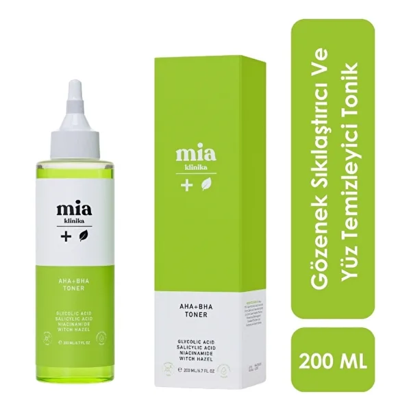 Mia Klinika Gözenek Sıkılaştırıcı ve Yüz Temizleyici Tonik 200 ml