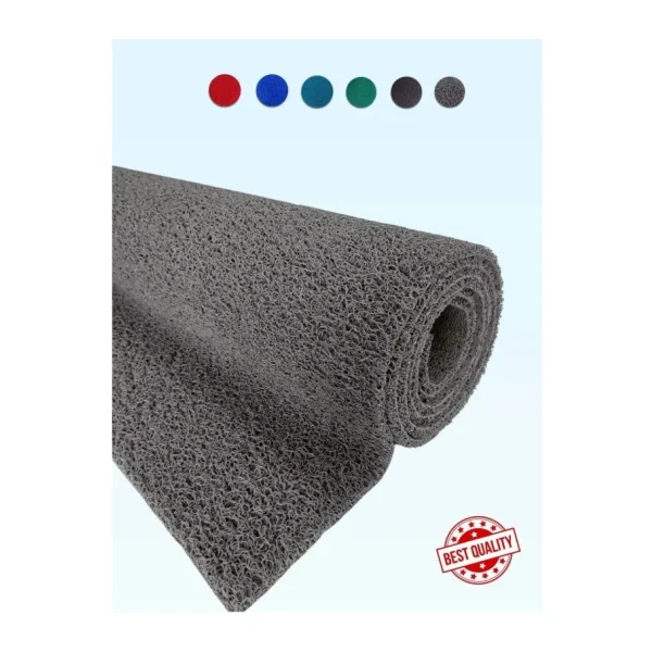 MR MİLREY Kıvırcık Plastik Paspas - Kalınlık 14 mm / Islak & Kaydırmaz Iç ve Dış Zeminler - Gri - 100 x 50 cm