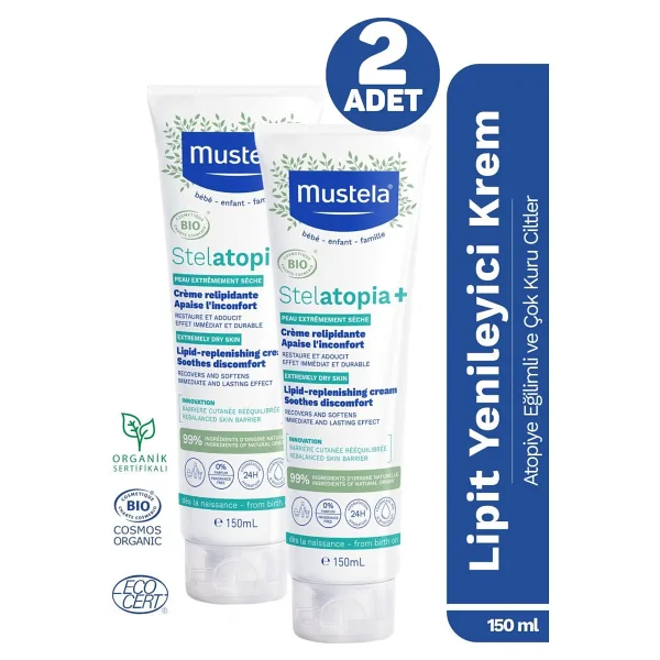 Mustela Stelatopia Lipit Krem 150 ml 2 Adet
