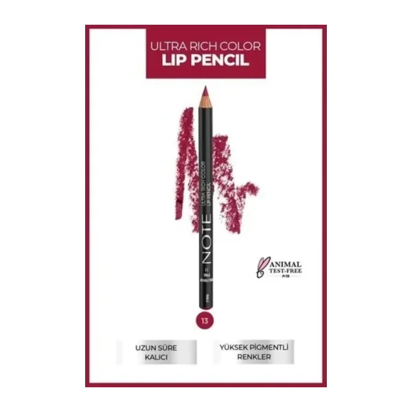 Note Ultra Rich Color Lip Pencil 13 Hollywood Pink Dudak Kalemi