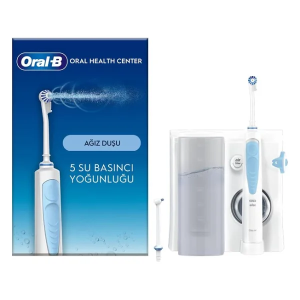 Oral-B Ağız Sağlığı Merkezi: Ağız Duşu, 1 Oxyjet Başlığı, 1 Su Jeti Başlığı - Standart - Renkli