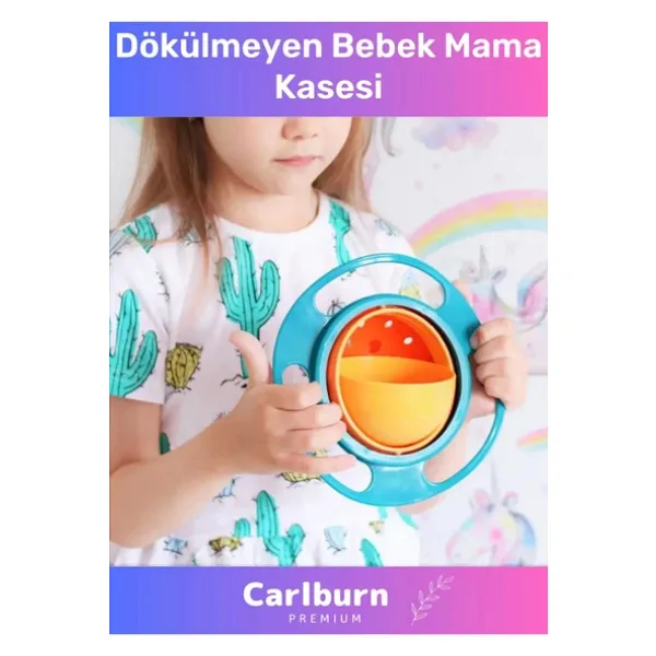 Özle Üretim Bpa İçermeyen Pratik Kolay Temizlenir Eğlenceli Asla Dökülmeyen Bebek Mama Kasesi