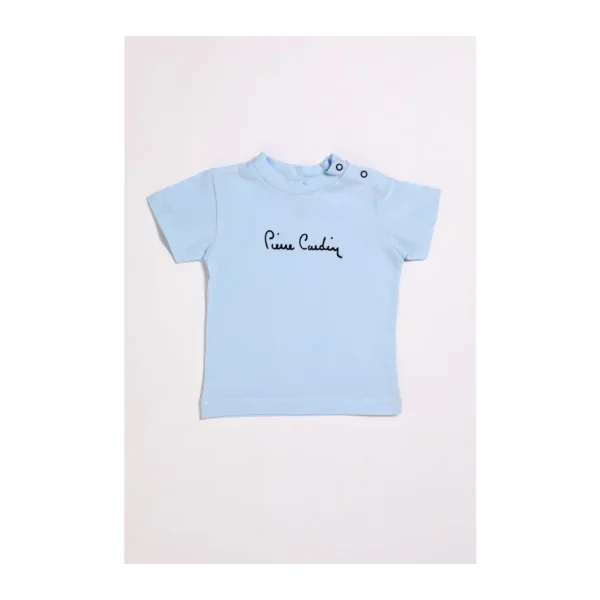 Pierre Cardin Erkek Bebek Çıtçıtlı Kısa Kol Tişört 302628 - Mavi - 12 - 18 Ay