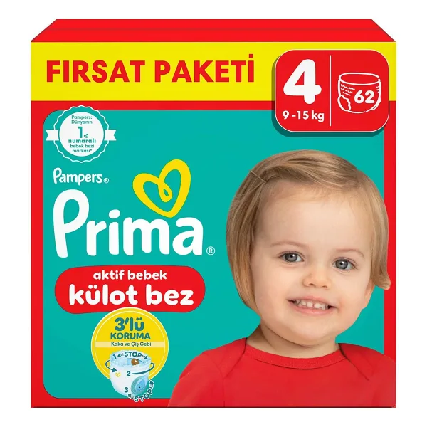 Prima 4 Numara Maxi 62'li Külot Bez