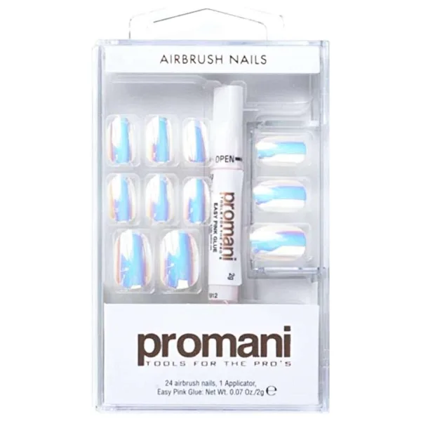 Promani Metalik İnci Beyaz Takma Tırnak Kiti PR-5670
