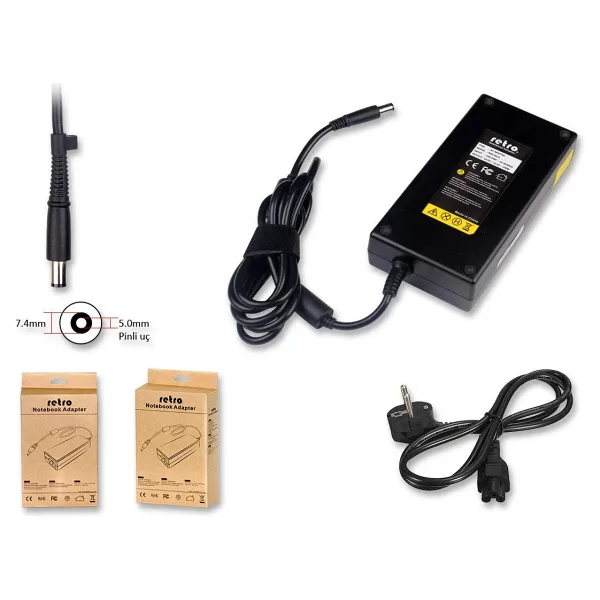 RETRO Dell 240W Pinli Uç Notebook Adaptör RNA-DL11