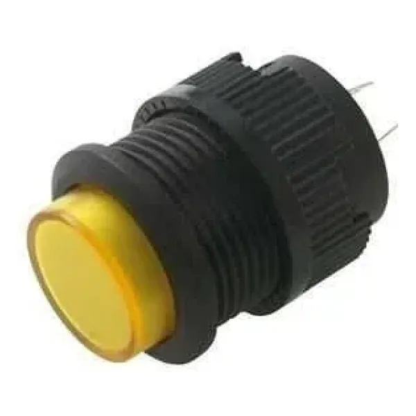 RL16-503B 16MM Plastik 2 Pin Yaylı Buton Sarı
