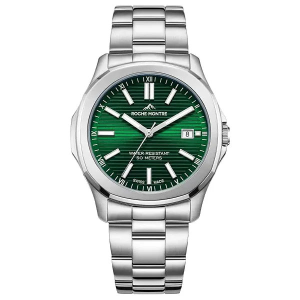 Roche Montre RMG6005-03 Gümüş-Yeşil Erkek Kol Saati