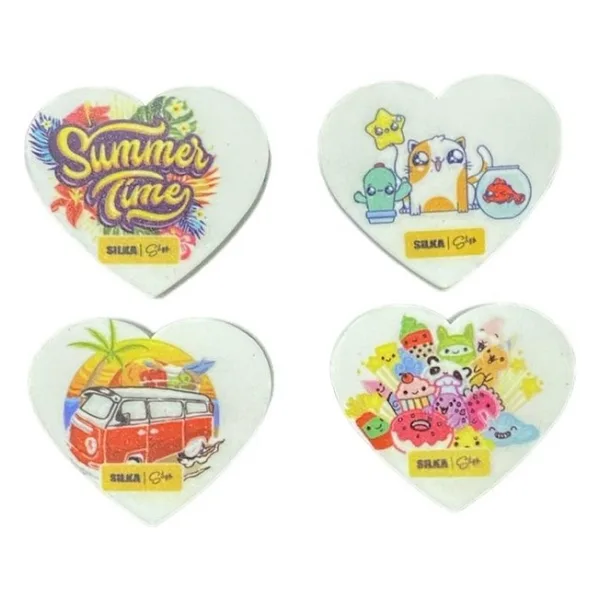 Silka Heart Serisi Silgi 4'lü Set
