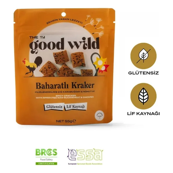 The Good Wild Glutensiz Baharatlı Kraker 55 gr