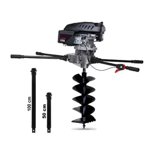 Tomking TKDZ-05-52 Ağır Hizmet Toprak Burgu Makinası 6.5 Hp 300 mm Uzatmalı