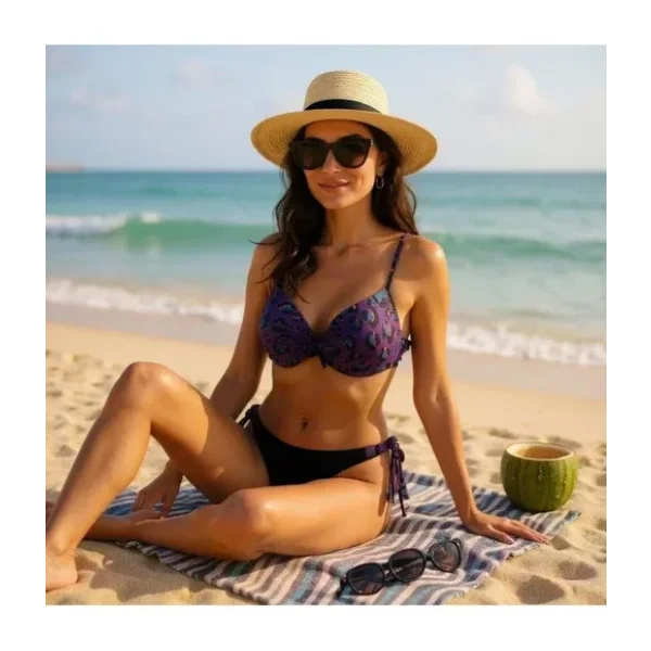 TooHot Kadın Siyah Brazilian Push-Up Bikini Takımı