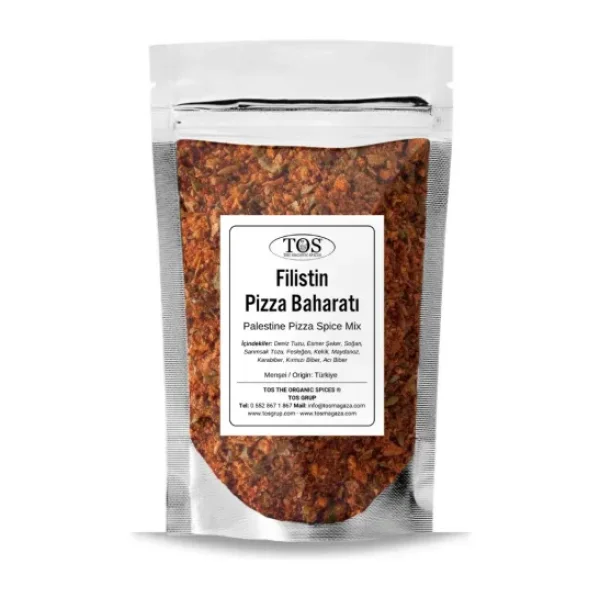 TOS The Organic Spices Tavlin Pizza Filistin Pizza Baharat Karışımı 100 gr Palestinian Pizza Spice Blend - Premium Quality