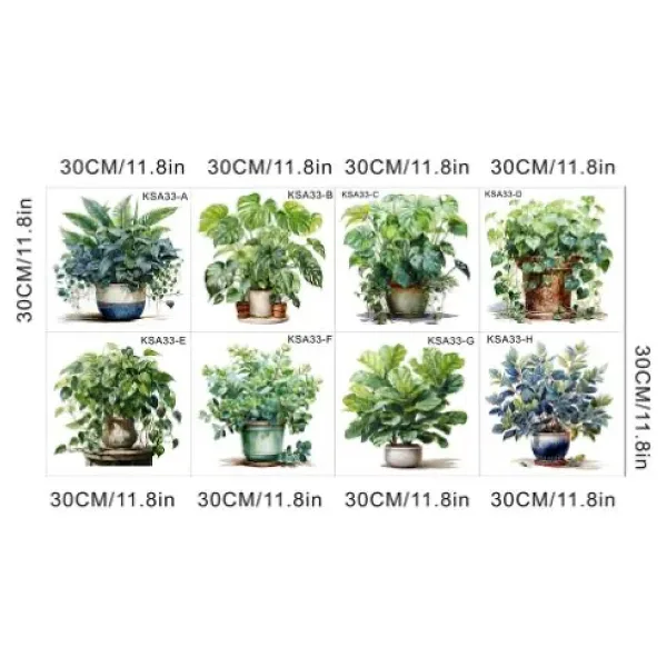 Tropikal Bitkiler Duvar Stickerı Model A