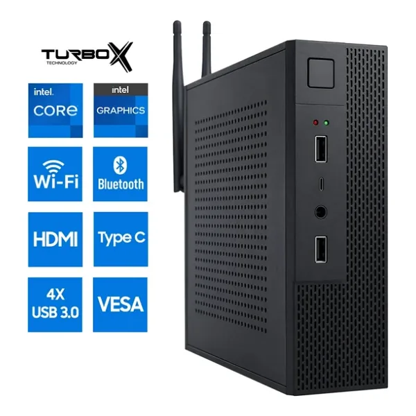 Turbox Mini-66 Intel Core İ3 6100 16Gb Ram 256Gb M.2 Nvme Ssd Hdmı Type-C Wifi Bluetooth Mini Pc